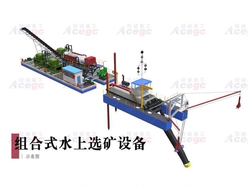 組合式水上選礦淘金船